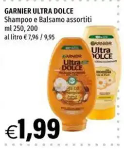 Hurrà Garnier Ultra Dolce Shampoo e Balsamo assortiti offerta