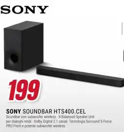 Trony Sony soundbar hts400.cel offerta