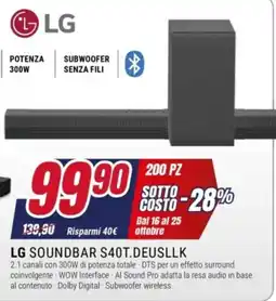 Trony LG Soundbar S40T.DEUSLLK offerta