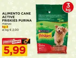 Alì Supermercati Alimento cane active friskies purina manzo offerta