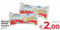 Despar Merenda Kinder Paradiso offerta