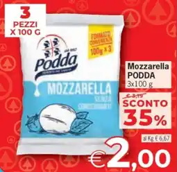 Despar Mozzarella Podda offerta