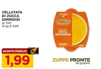 Vellutata di zucca Dimmidisì