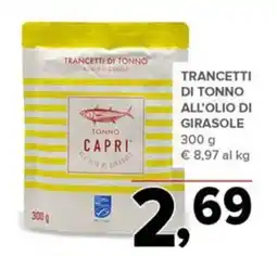 Todis Trancetti di tonno Capri all'olio di girasole offerta