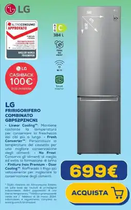 Euronics LG Frigorifero Combinato offerta