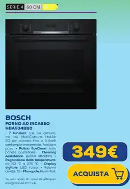 Euronics Forno ad incasso Bosch offerta