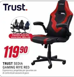 Trony Trust sedia gaming riye red offerta