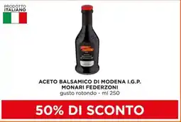Alì Supermercati Aceto balsamico di Modena I.G.P. Monari Federzoni offerta