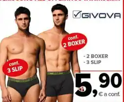 Todis Boxer e slip Givova offerta