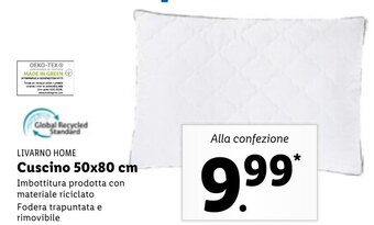 Lidl Livarno Home Cuscino 50x80 cm offerta