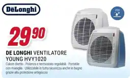 Trony DeLonghi ventilatore young hvy1020 offerta