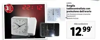 Lidl Auriol Sveglia radiocontrollata con proiezione dell'orario offerta
