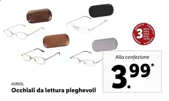 Lidl Auriol Occhiali da lettura pieghevoli offerta