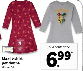 Lidl Maxi t-shirt per donna S-L offerta