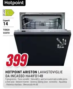 Trony Hotpoint Ariston lavastoviglie da incasso offerta