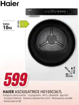 Trony Haier asciugatrice hd100c367l offerta