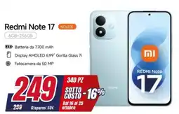 Trony Redmi Note 17 offerta