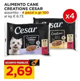 Alì Supermercati Alimento cane Creations Cesar offerta
