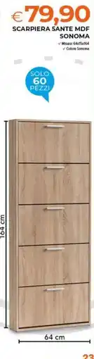 Todis Scarpiera Sante Mdf Sonoma offerta