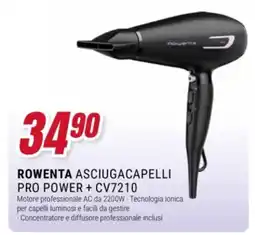 Trony Rowenta asciugacapelli pro power + cv7210 offerta