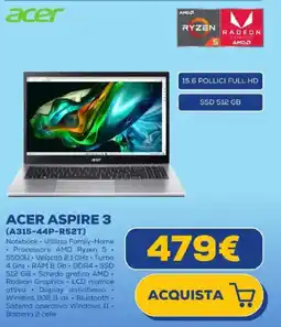 Euronics Acer Aspire 3 offerta