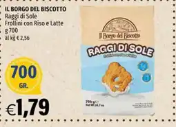 Hurrà Il Borgo del Biscotto Raggi di Sole Frollini con Riso e Latte offerta