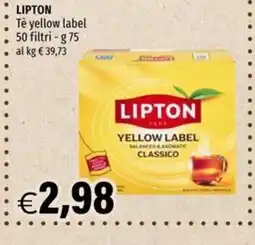 Hurrà Lipton tè yellow label classico offerta