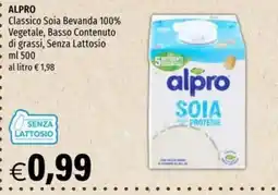 Hurrà Alpro Classico Soia Bevanda offerta
