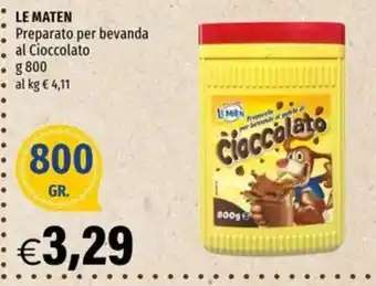 Le Maten preparato per bevanda al cioccolato