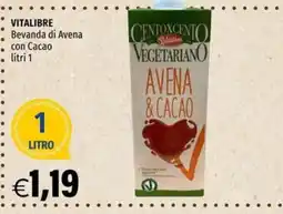 Hurrà Centoxcento Vegetariano Avena & Cacao offerta