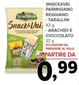 Todis Snack&Vai Parmigiano Reggiano DOP e Tarallini Gran Pavesi offerta
