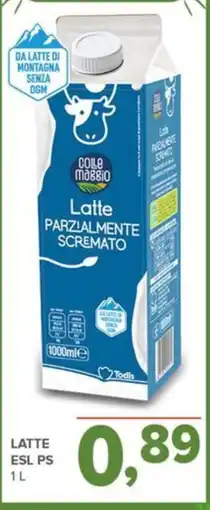 Todis Latte parzialmente scremato Colle Moggio offerta