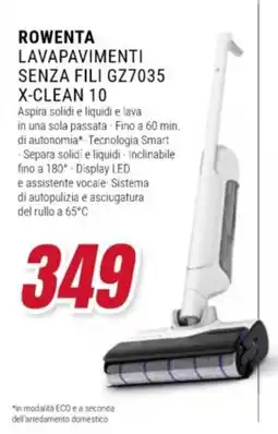 Trony Rowenta lavapavimenti senza fili GZ7035 X-Clean 10 offerta