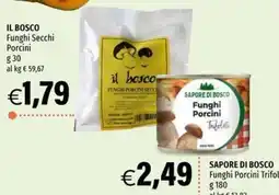 Hurrà Il bosco Funghi Secchi Porcini offerta