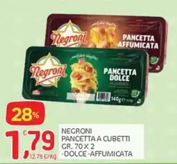Carni e Affini Supermercati Negroni pancetta a cubetti offerta