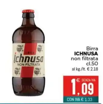 Birra Ichnusa non filtrata