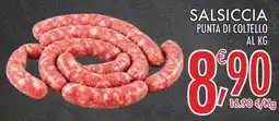 Carni e Affini Supermercati Salsiccia punta di coltello offerta
