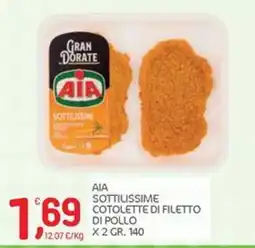 Carni e Affini Supermercati Aia sottilissime cotolette di filetto di pollo offerta