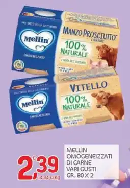 Carni e Affini Supermercati Mellin omogeneizzati di carne vari gusti offerta