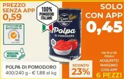 Todis Polpa di pomodoro Cuore Mediterraneo offerta