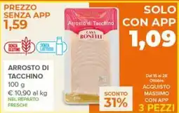 Todis Arrosto di tacchino Casa Bonelli offerta