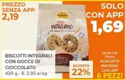 Todis Biscotti integrali con gocce di cioccolato offerta