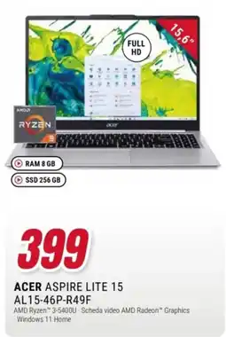 Trony Acer Aspire Lite 15 offerta