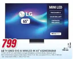 Trony LG TV QNED EVO AI MINILED 4K 65" offerta