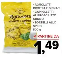 Todis Agnolotti ricotta e spinaci offerta
