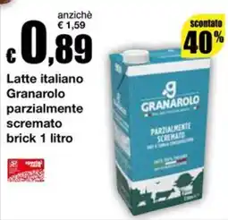 Sì con te Superstore Latte italiano Granarolo parzialmente scremato offerta