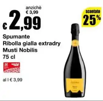 Spumante Ribolla gialla extradry Musti Nobilis
