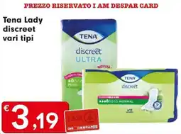 DeSpar Express Tena Lady discreet offerta