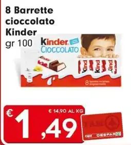 DeSpar Express Barrette cioccolato Kinder offerta