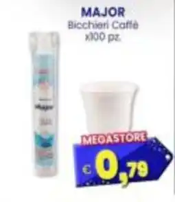 Punto Shopping Megastore Bicchieri Caffè Major offerta